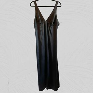 NK imode black silk maxi chemise